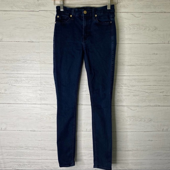 7 For All Mankind Denim - 7 for all mankind mid rise skinny ankle jeans